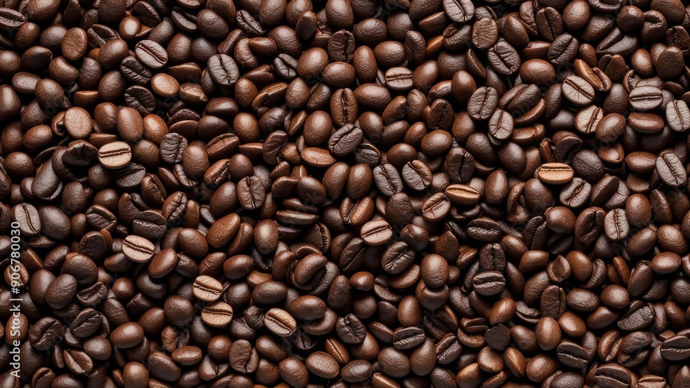 close up roasted coffee beans background close up roasted coffee beans background