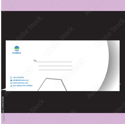 Envelope template design. Envelope A4. Envelope A4 vector design. white background, vector illustration. Stationery template design kit.