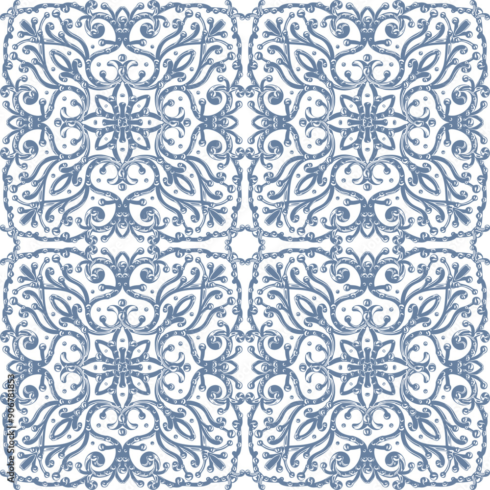 Black and white pattern with doodle style. Vector illustration. Black and white pattern with doodle style. Vector illustration.