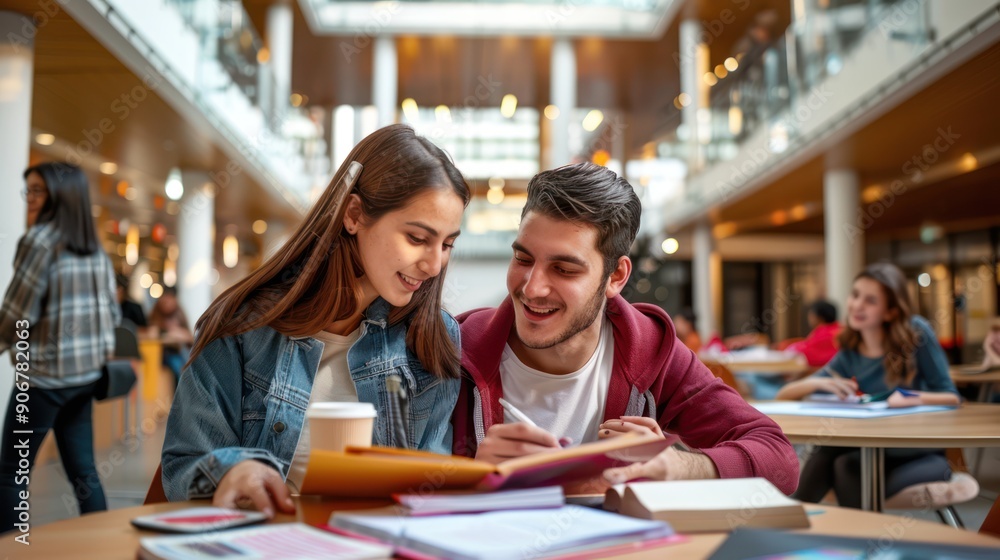 Young students read books in the library. Young students read books in the library.