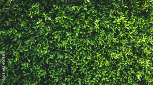 Top view of a lush green grass pattern, perfect for a garden background or green backdrop concept © thipparat