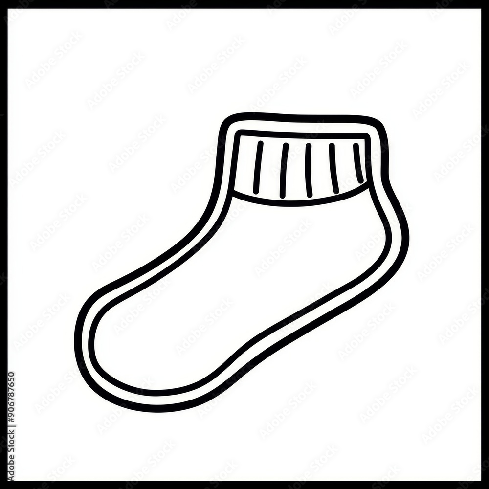 The outline style socks icon is a modern illustration suitable for mobile and web design. The outline style socks icon is a modern illustration suitable for mobile and web design.