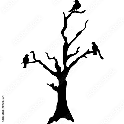 Halloween Dead Tree Silhouette 