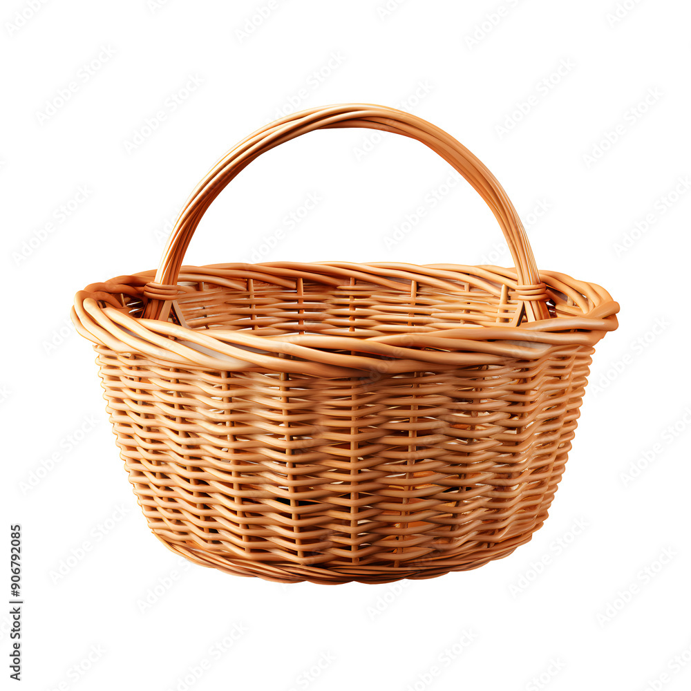 wicker basket isolated on white and transparent background wicker basket isolated on white and transparent background