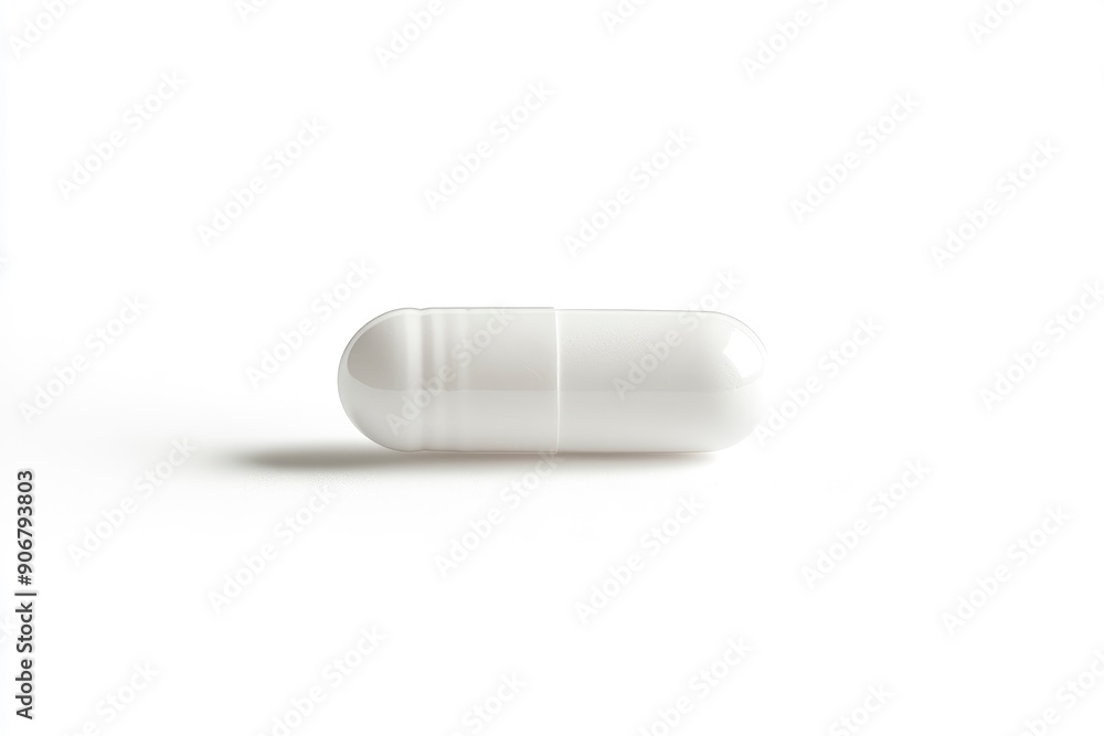 Pill isolated on white background, full depth of field , ai Pill isolated on white background, full depth of field , ai