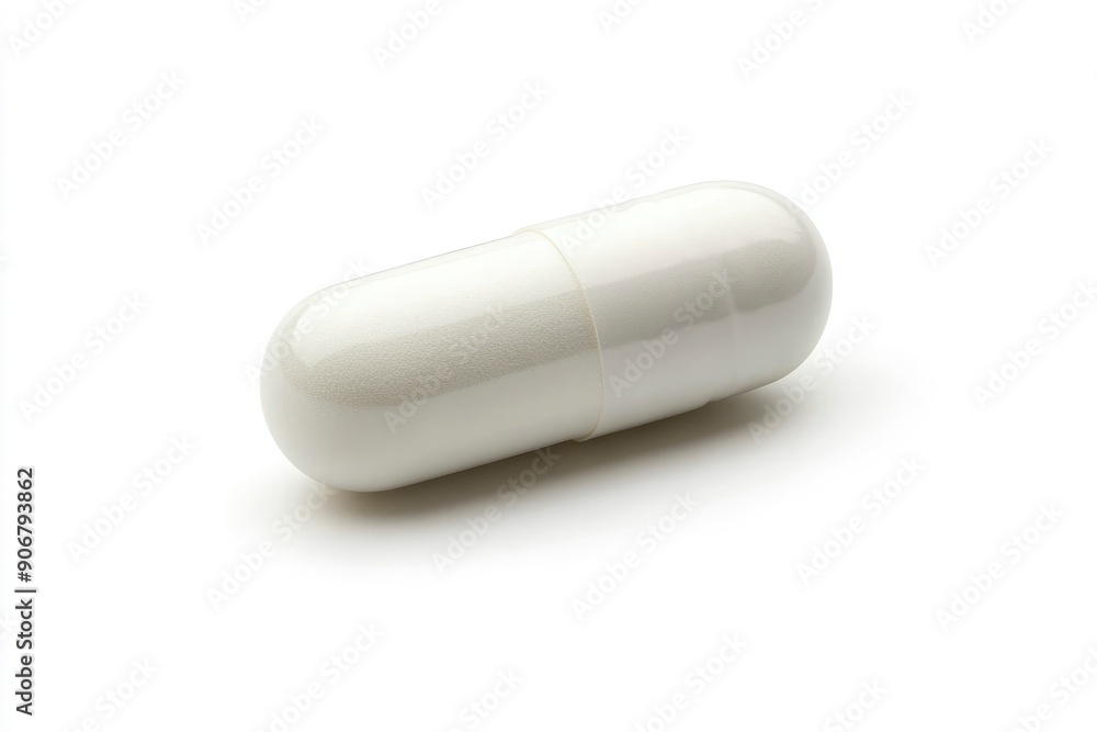 Pill isolated on white background, full depth of field , ai Pill isolated on white background, full depth of field , ai