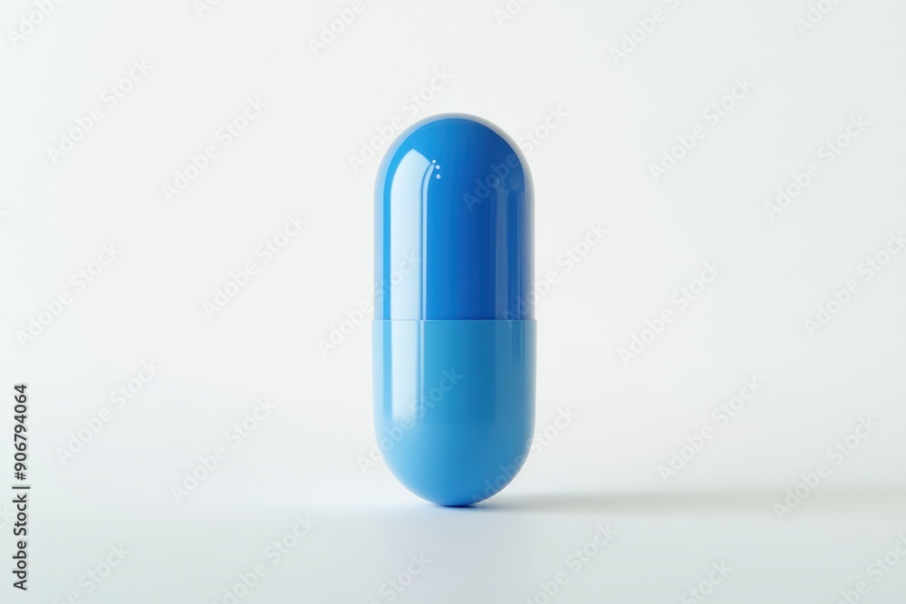 Pill isolated on white background, full depth of field , ai Pill isolated on white background, full depth of field , ai