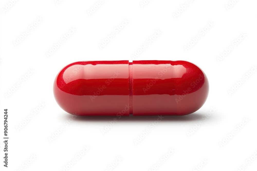 Pill isolated on white background, full depth of field , ai Pill isolated on white background, full depth of field , ai