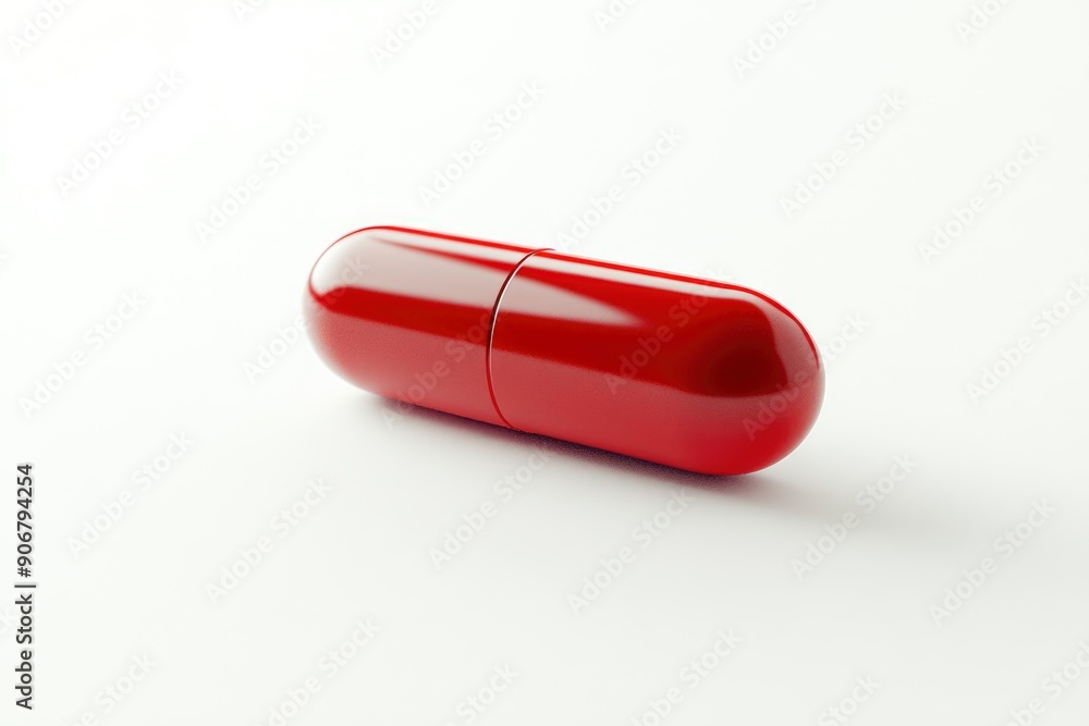 Pill isolated on white background, full depth of field , ai Pill isolated on white background, full depth of field , ai