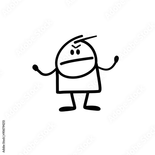 Hand drawn stickman vector illustration