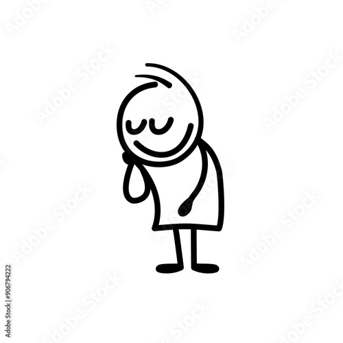 Hand drawn stickman vector illustration