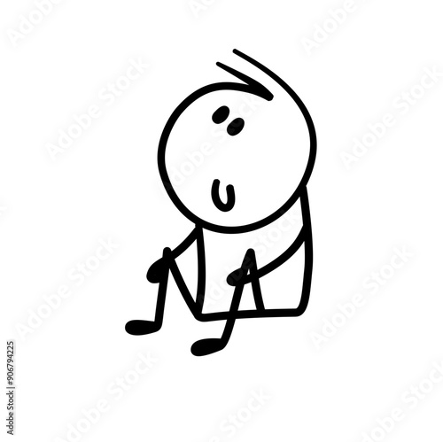 Hand drawn stickman vector illustration