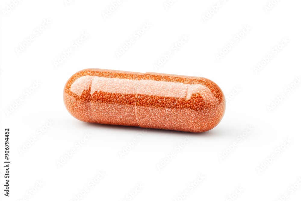 Pill isolated on white background, full depth of field , ai Pill isolated on white background, full depth of field , ai