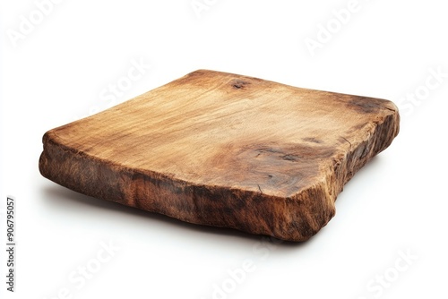 wooden Cutting Board, isolated on white background, full depth of field , ai