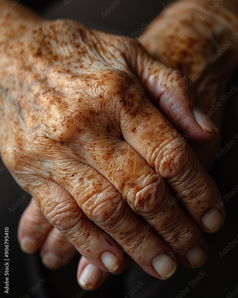 Fototapeta premium hands of the elderly person generate by AI