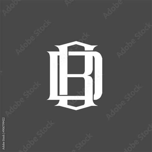 Monogram logo a combination of the letters b and d or the letters b and d 