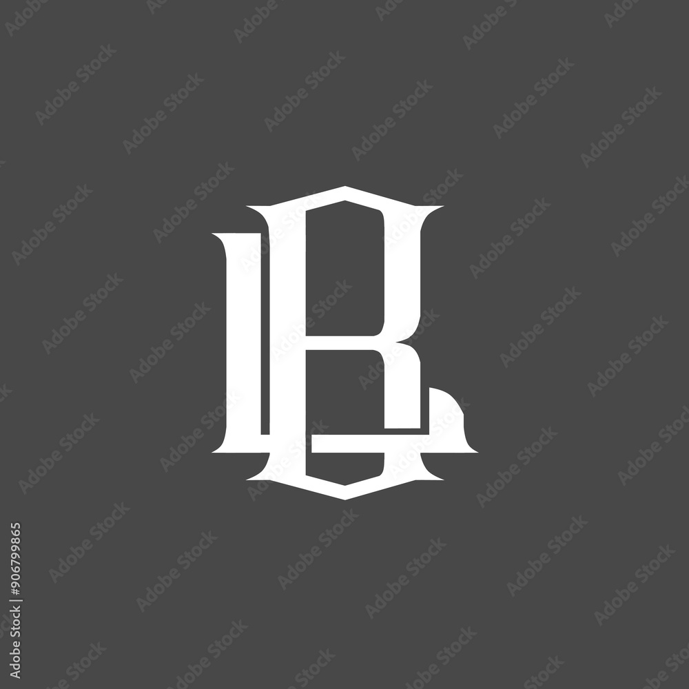 Monogram logo a combination of the letters b and l or the letters l and b Monogram logo a combination of the letters b and l or the letters l and b