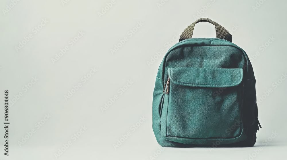 A school backpack alone against a plain white backdrop, with room for your own text or designs. A school backpack alone against a plain white backdrop, with room for your own text or designs.