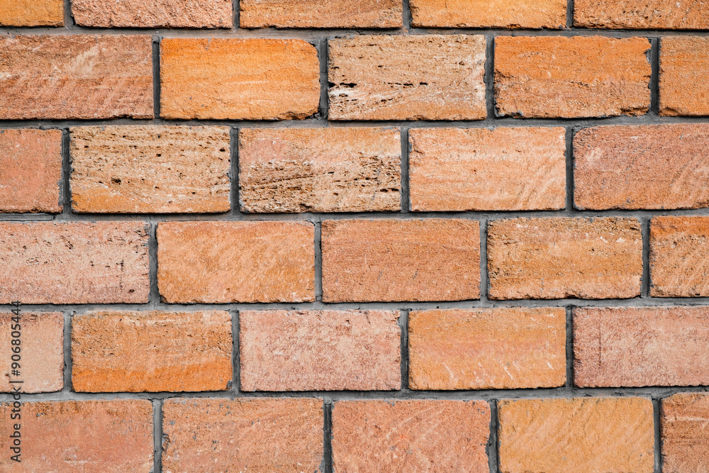 Obraz premium old red vintage brick wall texture background.