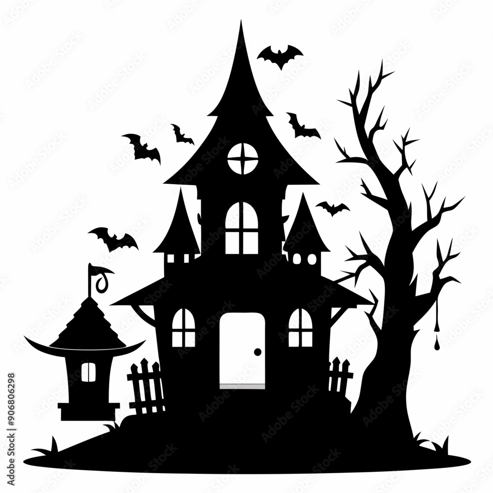 black halloween witch house black silhouette black halloween witch house black silhouette