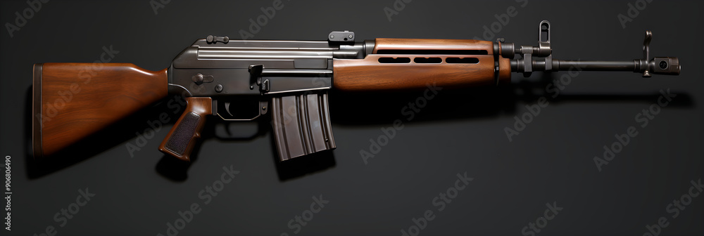 Detailed view of Classic FN FAL Semi-Automatic Rifle - A Steel Symbol ...