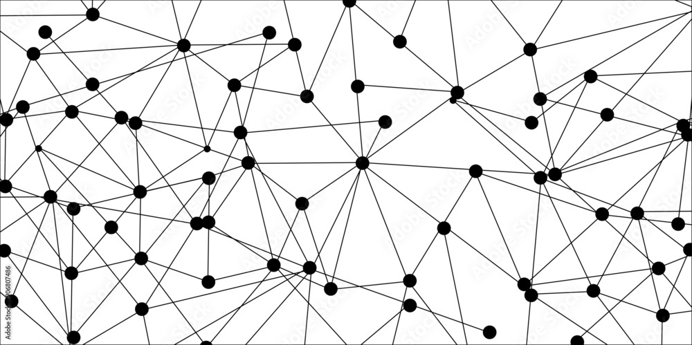 Technology abstract white digital background of connected dot with irregular stock lines. Network Connecting dot polygon background. Concept of Networking technology and futuristic style. Technology abstract white digital background of connected dot with irregular stock lines. Network Connecting dot polygon background. Concept of Networking technology and futuristic style.