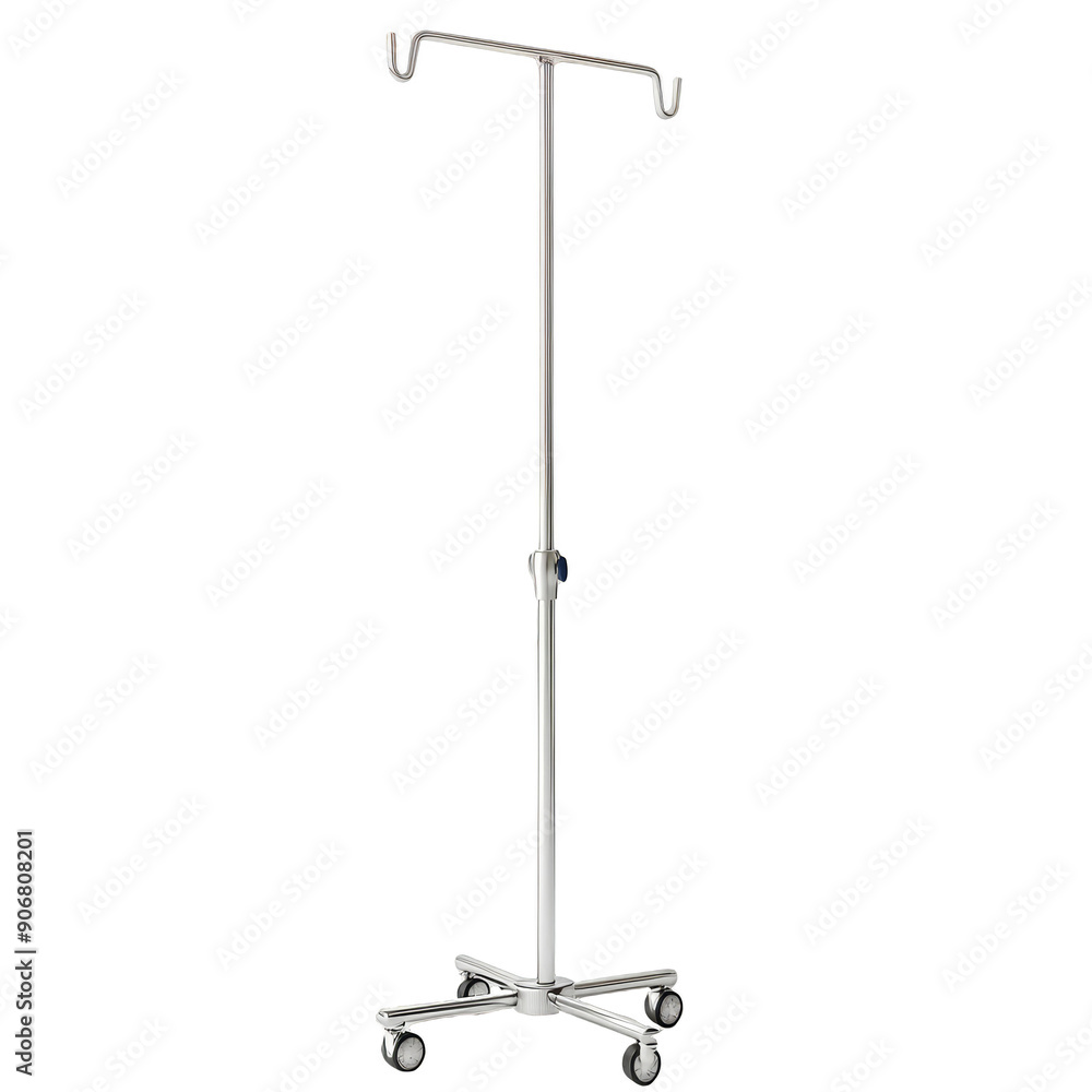 Saline hanging pole with wheels, used for hanging saline bags. Can be moved with the patient as needed. Saline hanging pole with wheels, used for hanging saline bags. Can be moved with the patient as needed.