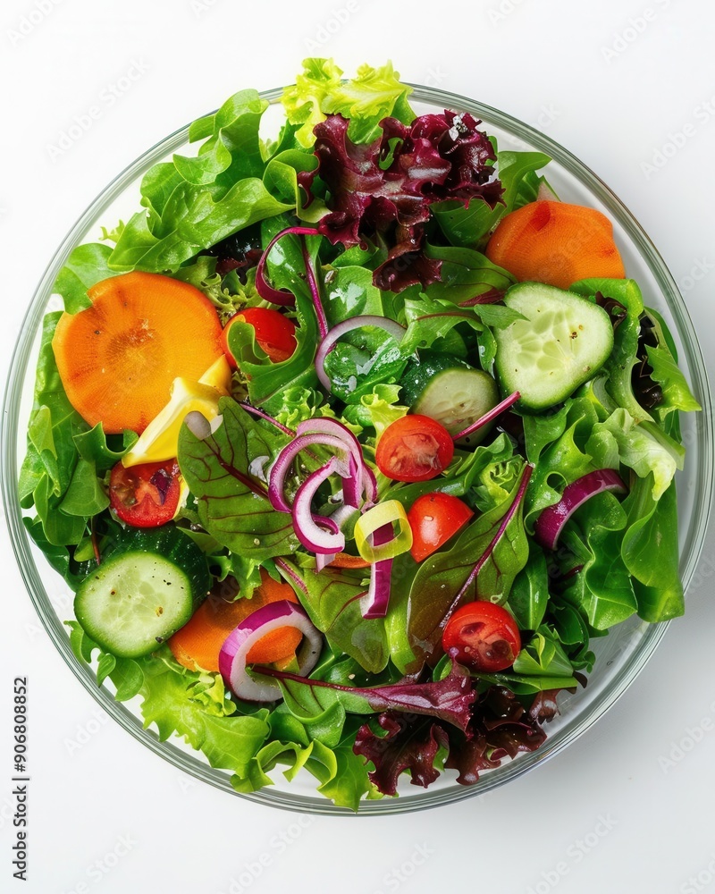 Healthy fresh salad bowl with mixed greens and lemon vinaigrette. Promote plant-based foods and healthy, bright and fresh foods. Healthy fresh salad bowl with mixed greens and lemon vinaigrette. Promote plant-based foods and healthy, bright and fresh foods.