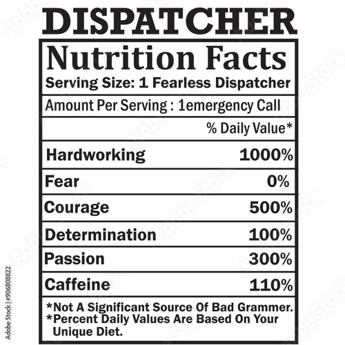 dispatcher nutrition facts