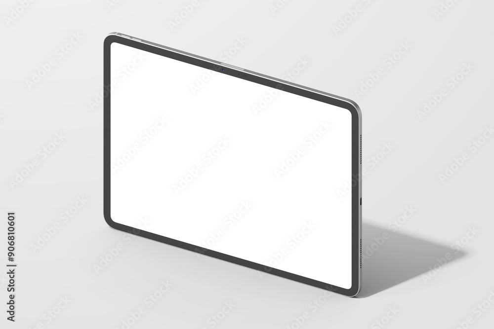 tablet pad pro 13 inch tablet display screen gadget mobile device responsive realistic mockup design template isolated in gray background 3d render isometric illustration tablet pad pro 13 inch tablet display screen gadget mobile device responsive realistic mockup design template isolated in gray background 3d render isometric illustration