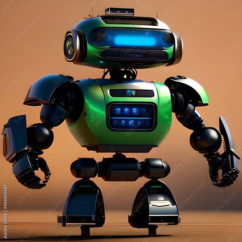 screen robot toy isolated
