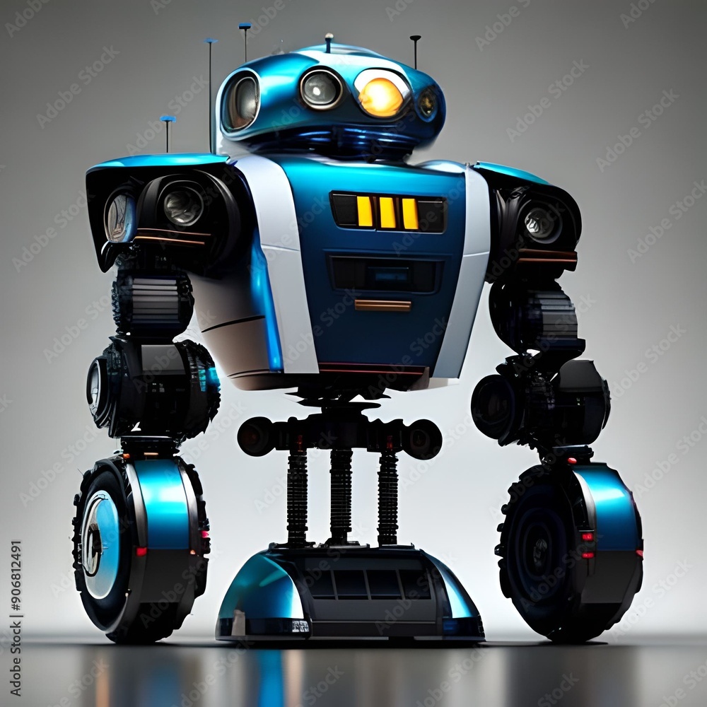 Fototapeta premium screen robot toy isolated