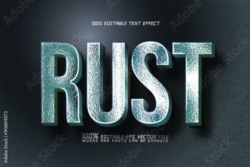 rust editable text effect