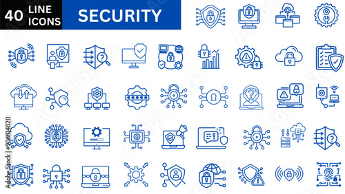 Security  icon set . Security isolated on white background