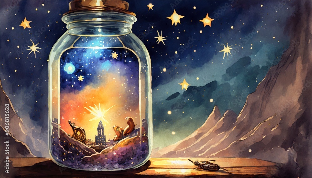 glass jar with the moon glass jar with the moon