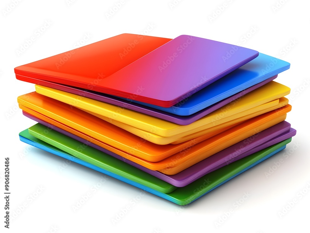 Colorful 3D Rendered Teaching Aids and Visual Aids on White Background Colorful 3D Rendered Teaching Aids and Visual Aids on White Background