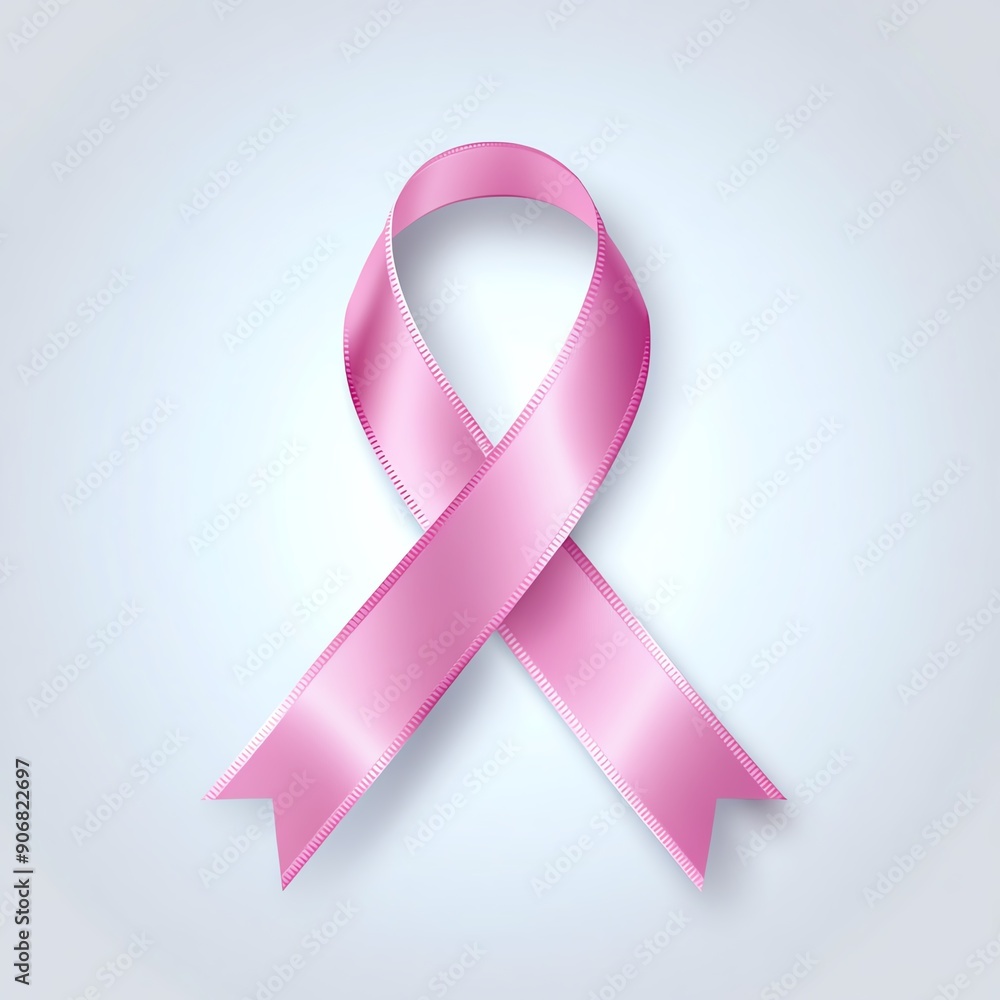 A beautiful pink ribbon symbolizing hope and support for breast cancer awareness and research. A beautiful pink ribbon symbolizing hope and support for breast cancer awareness and research.