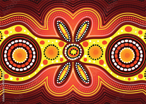 Vector designs highlighting the beauty of traditional Aboriginal dot painting