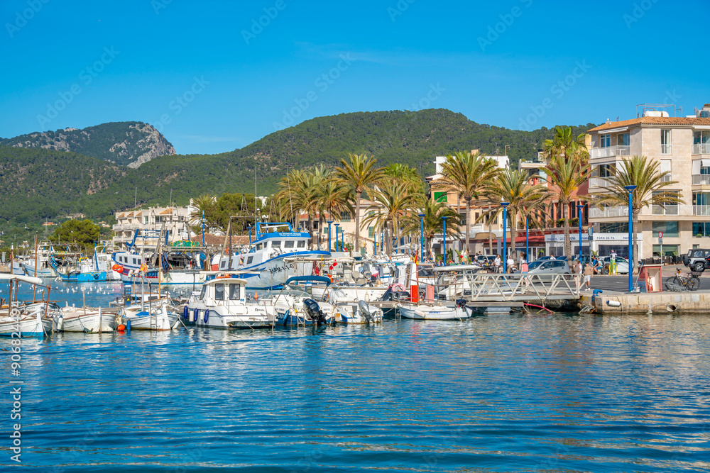 View of marina at Port d'Andratx, Majorca, Balearic Islands, Spain, Mediterranean, Europe View of marina at Port d'Andratx, Majorca, Balearic Islands, Spain, Mediterranean, Europe