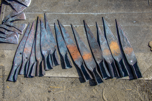 Newly forged blades, Keren, Eritrea, Africa photo