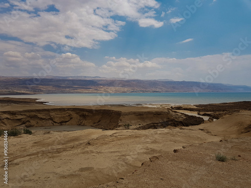 view of the beach, Dead sea, Jordan, Israel