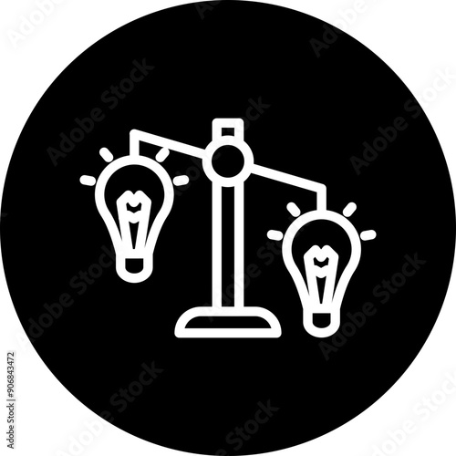 Idea Prioritization Vector Line White Circle Black