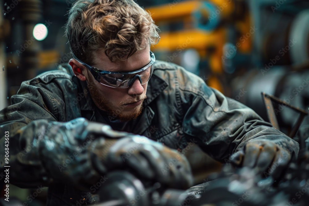 Focused Industrial Worker Focused Industrial Worker