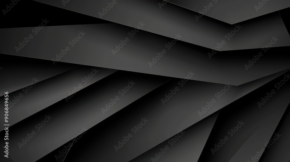Sleek black overlapping layers creating a modern and minimalist abstract background. Sleek black overlapping layers creating a modern and minimalist abstract background.