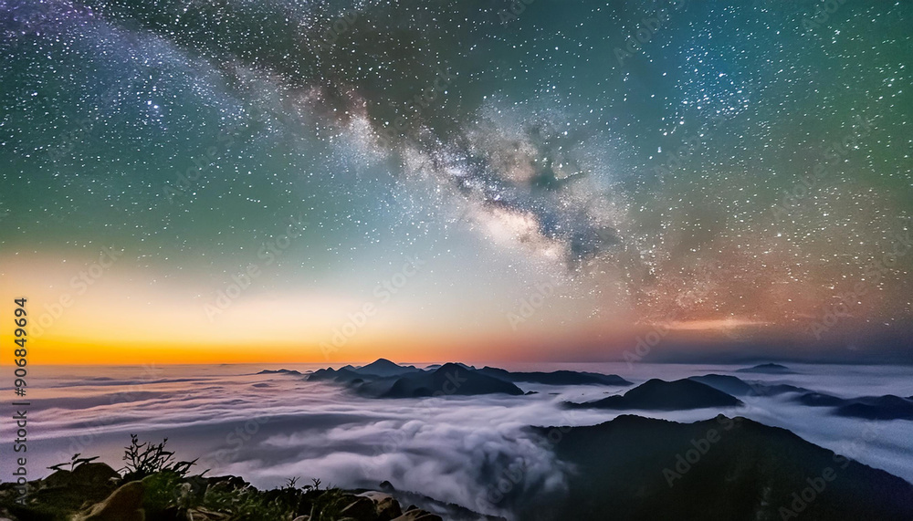 Obraz premium Space nebula and galaxy