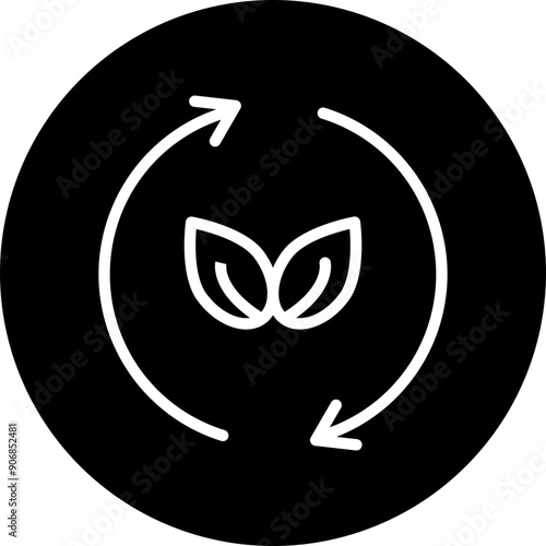 Reuse Vector Line White Circle Black