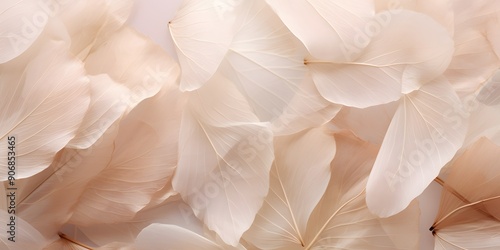 neutral color aesthetic photo with veins of leaf, Nature abstract of flower petals
