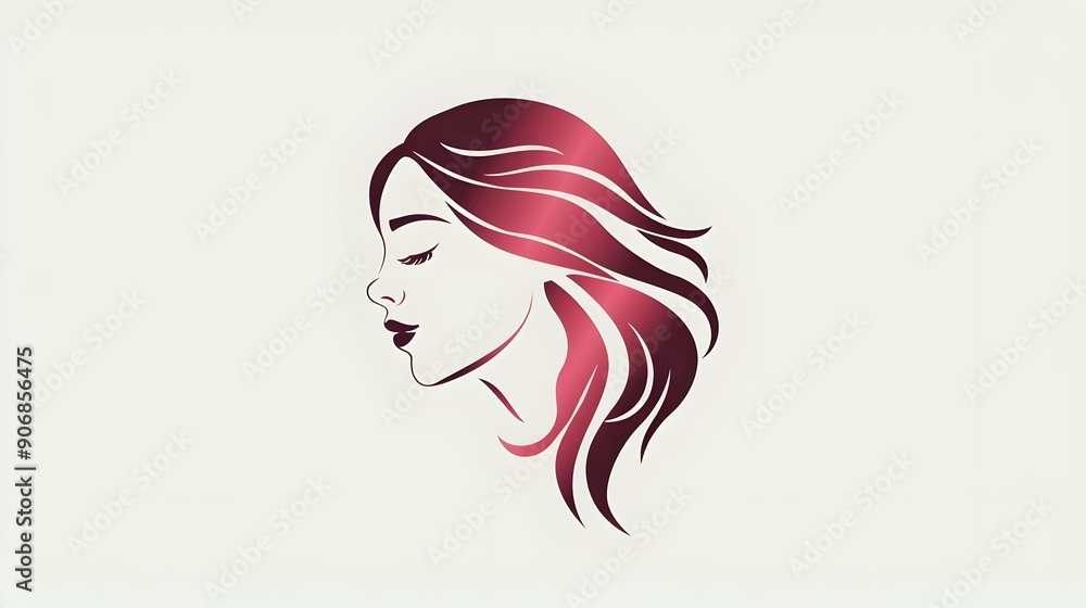Logo for beauty studio, cosmetics producats,woman hair saloon, Beautiful woman face and hair beauty with Vector illustration. Beauty women hair style and beauty center icon logo design Logo for beauty studio, cosmetics producats,woman hair saloon, Beautiful woman face and hair beauty with Vector illustration. Beauty women hair style and beauty center icon logo design