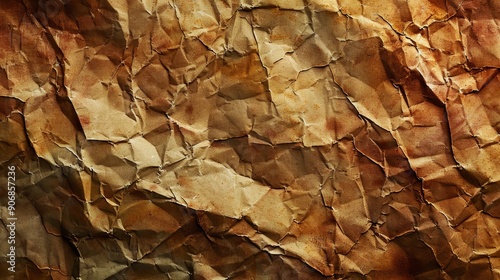 Aged crumpled paper texture for vintage and antique designs