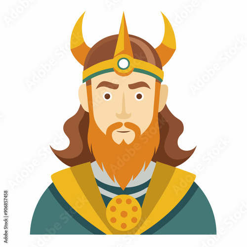  Leif  Erikson Silhouette,   vector,  illustration.
 photo